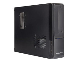 Корпус PrologiX E100 Slim Black, 400W, 80mm, Micro ATX /  Mini ITX, USB3.0 x 2, 100 x 295 x 365, 0.5m