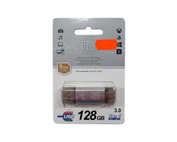 Флеш накопичувач USB 128Gb T&G Star TG009TC, Silver, Type-C /  USB 3.0 (TG009TC-128GSL3)