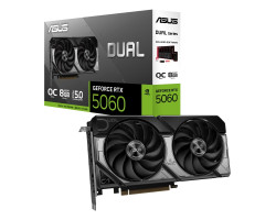 Відеокарта GeForce RTX 5060, Asus, DUAL OC, 8Gb GDDR7, 128-bit, (DUAL-RTX5060-O8G)