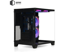 Корпус Qube REEF ARGB, Black, MiniTower, без БЖ, (REEF_GMNU3)