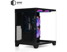 Корпус Qube REEF ARGB, Black, MiniTower, без БЖ, (REEF_GMNU3)