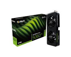 Відеокарта GeForce RTX 5060 Ti, Palit, Dual, 8Gb GDDR7, 128-bit, (NE7506T019P1-GB2062D)