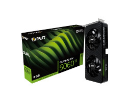 Відеокарта GeForce RTX 5060 Ti, Palit, Dual, 8Gb GDDR7, 128-bit, (NE7506T019P1-GB2062D) Відеокарта GeForce RTX 5060 Ti, Palit, Dual, 8Gb GDDR7, 128-bit, (NE7506T019P1-GB2062D)