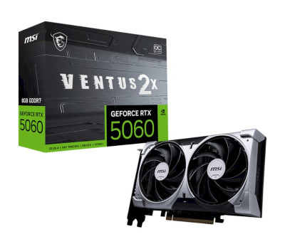Відеокарта GeForce RTX 5060, MSI, VENTUS 2X OC, 8Gb GDDR7, 128-bit, (G5060-8V2C)