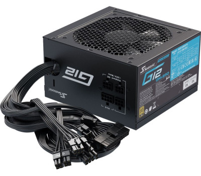 Блок живлення 850 Вт, Seasonic G12 GM, Black, напівмодульний, (G12 GM-850)
