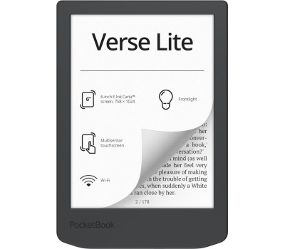 Електронна книга 6&Prime; PocketBook Verse Lite, Midnight Grey, WiFi, (PB619-T-CIS)