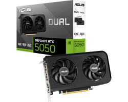 Відеокарта GeForce RTX 5050, Asus, DUAL OC, 8Gb GDDR6, 128-bit, (DUAL-RTX5050-O8G)