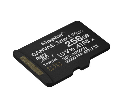 Карта пам`яті microSDXC, 256Gb, Kingston Canvas Select Plus, без адаптера, (SDCS3/ 256GBSP) Карта пам`яті microSDXC, 256Gb, Kingston Canvas Select Plus, без адаптера, (SDCS3/ 256GBSP)