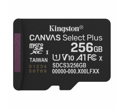 Карта пам`яті microSDXC, 256Gb, Kingston Canvas Select Plus, без адаптера, (SDCS3/ 256GBSP) Карта пам`яті microSDXC, 256Gb, Kingston Canvas Select Plus, без адаптера, (SDCS3/ 256GBSP)