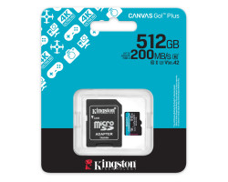 Карта пам`яті microSDXC, 512Gb, Kingston Canvas Go! Plus, SD адаптер, (SDCG4/ 512GB)-foto3