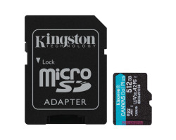 Карта пам`яті microSDXC, 512Gb, Kingston Canvas Go! Plus, SD адаптер, (SDCG4/ 512GB)