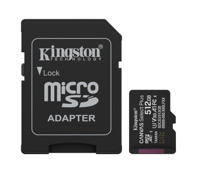 Карта пам`яті microSDXC, 512Gb, Kingston Canvas Select Plus, SD адаптер, до 150 МБ/ с (SDCS3/ 512GB) Карта пам`яті microSDXC, 512Gb, Kingston Canvas Select Plus, SD адаптер, до 150 МБ/ с (SDCS3/ 512GB)