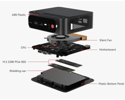 Неттоп Beelink SER5 MAX, Black, Ryzen 7 6800H (8x3.2-4.7 GHz), (BLSER5M6800H32500BK)-foto2