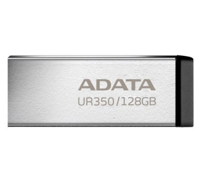 Флеш накопичувач USB 128Gb ADATA UR350, Silver/ Black, USB 3.2 Gen 1, до 100 МБ/ с (UR350-128G-RSR/ BK)