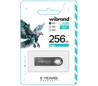 Флеш накопичувач USB 256Gb Wibrand Eagle, Grey, USB 3.2 Gen 1 (WI3.2/ EA256U10G) Флеш накопичувач USB 256Gb Wibrand Eagle, Grey, USB 3.2 Gen 1 (WI3.2/ EA256U10G)