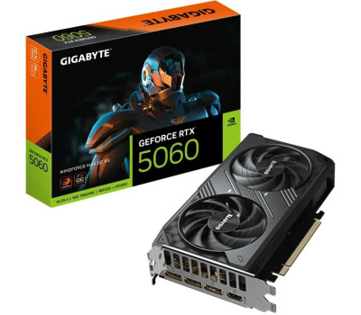 Відеокарта GeForce RTX 5060, Gigabyte, WINDFORCE MAX OC, 8Gb GDDR7, (GV-N5060WF2MAX OC-8GD) Відеокарта GeForce RTX 5060, Gigabyte, WINDFORCE MAX OC, 8Gb GDDR7, (GV-N5060WF2MAX OC-8GD)