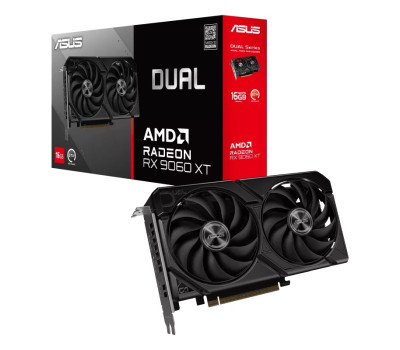 Відеокарта Radeon RX 9060 XT, Asus, DUAL, 16Gb GDDR6, 128-bit, (DUAL-RX9060XT-16G) Відеокарта Radeon RX 9060 XT, Asus, DUAL, 16Gb GDDR6, 128-bit, (DUAL-RX9060XT-16G)