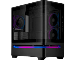 Корпус Asus Prime AP202 ARGB Tempered Glass Black, без БЖ, Mini Tower, для Micro-ATX /  Mini-ITX, 2xU-foto2