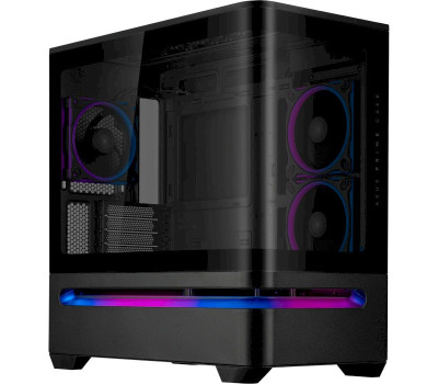 Корпус Asus Prime AP202 ARGB Tempered Glass Black, без БЖ, Mini Tower, для Micro-ATX /  Mini-ITX, 2xU