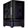 Корпус Asus Prime AP202 ARGB Tempered Glass Black, без БЖ, Mini Tower, для Micro-ATX /  Mini-ITX, 2xU