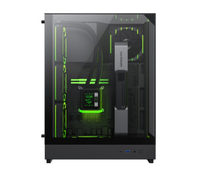 Корпус GameMax T20, Black, без БЖ (формат SFX-L), Mid Tower, для MicroATX /  Mini-ITX, 1xType-C /  1xU