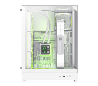 Корпус GameMax T20, White, без БЖ (формат SFX-L), Mid Tower, для MicroATX /  Mini-ITX, 1xType-C /  1xU