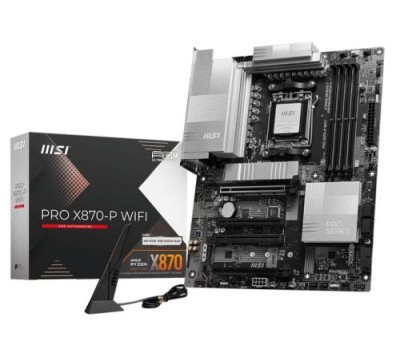 Материнська плата AM5 MSI PRO X870-P WIFI, X870, 4xDDR5, Int.Video (CPU), 4xSATA3, 3xM.2, 1xPCI-E 5. Материнська плата AM5 MSI PRO X870-P WIFI, X870, 4xDDR5, Int.Video (CPU), 4xSATA3, 3xM.2, 1xPCI-E 5.