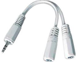 Переходник аудио (3.5&Prime; папа - 2*3.5&Prime; мама) 0.1м Cablexpert CCA-415W