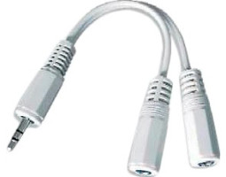 Переходник аудио (3.5″ папа - 2*3.5″ мама) 0.1м Cablexpert CCA-415W Переходник аудио (3.5″ папа - 2*3.5″ мама) 0.1м Cablexpert CCA-415W