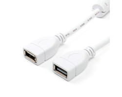 Кабель USB 2.0 - 1.8m AF/ AF Atcom, white (15647)