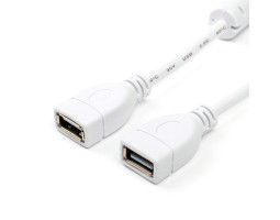Кабель USB 2.0 - 1.8m AF/ AF Atcom, white (15647)