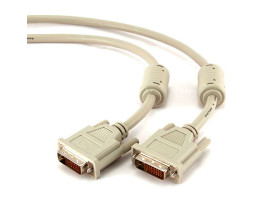 Кабель DVI > DVI 5.0m (DVI-D dual link, 2 феррита), оплетка