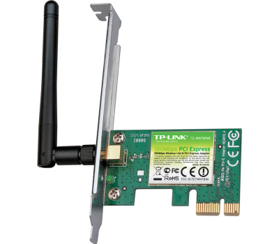Сетевая карта TP-Link TL-WN781ND (PCI-E > Wi-Fi 150 Мбит/ с, 802.11g/ n, съёмная антенна) Сетевая карта TP-Link TL-WN781ND (PCI-E > Wi-Fi 150 Мбит/ с, 802.11g/ n, съёмная антенна)