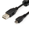 Кабель USB 2.0 - 0.8m AM/ microUSB (5 pin), Atcom, Black (9174)