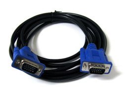 Кабель VGA 5.0m Atcom 2 феррита чёрный с синим DE-15Hd (9150) Кабель VGA 5.0m Atcom 2 феррита чёрный с синим DE-15Hd (9150)