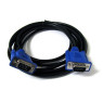 Кабель VGA 5.0m Atcom 2 феррита чёрный с синим DE-15Hd (9150)