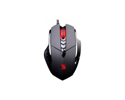 Мышь A4Tech V7M Bloody black, USB, Optical, 3200 dpi,  metal feet, подсветка