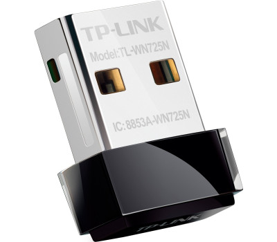 Сетевая карта TP-Link TL-WN725N (USB > Wi-Fi 150 Мбит/ с, 802.11n, микро размер)