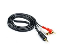 Кабель аудио DC3.5 > 2RCA, mini-jack(M) > 2тюльпана (M) Atcom, 5.0m, пакет (10709)