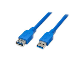 Кабель удлинитель USB 3.0 - 0.8m AM/ AF ATcom, синий (11202)
