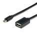 Кабель USB 2.0 - 0.8m AF/ microUSB 5P OTG Atcom, черный (16028)