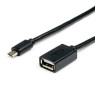 Кабель USB 2.0 - 0.8m AF/ microUSB 5P OTG Atcom, черный (16028)