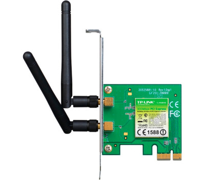 Сетевая карта TP-Link TL-WN881ND (PCI-E > Wi-Fi 300 Мбит/ с, 802.11g/ n, 2 съёмные антенны)