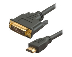 Кабель HDMI > DVI 3.0m ATcom, 2 ferite, black, 24pin, пакет (3810)