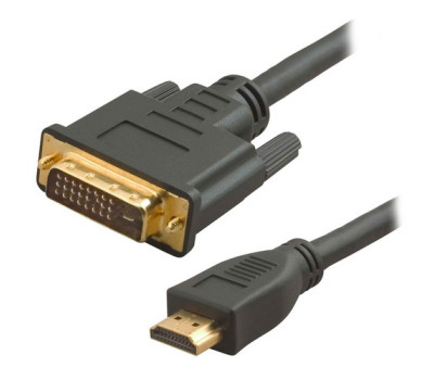 Кабель HDMI > DVI 3.0m ATcom, 2 ferite, black, 24pin, пакет (3810)