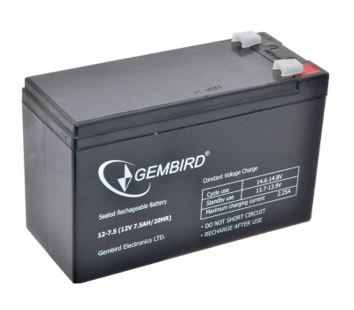 Аккумулятор ИБП 12B 7.5Ah EnerGenie BAT-12V7.5AH / ШxДxВ 150x64x94 Аккумулятор ИБП 12B 7.5Ah EnerGenie BAT-12V7.5AH / ШxДxВ 150x64x94