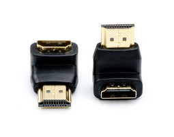 Переходник HDMI > HDMI (сгонка HDMI под 90°, HDMI мама -HDMI папа) (3804)
