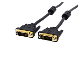 Кабель DVI > DVI 1.8m DVI-D Single link, gold-plated connectors, black/ grey