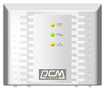 Стабилизатор Powercom TCA-1200 черный, ступенчатый, 600Вт