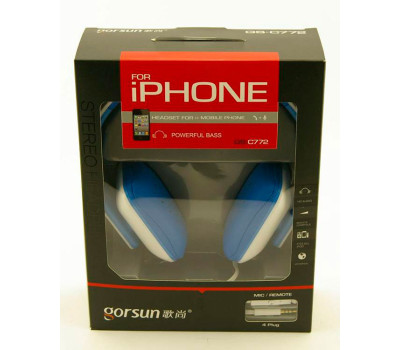 Наушники Gorsun GS-A772 white/ blue